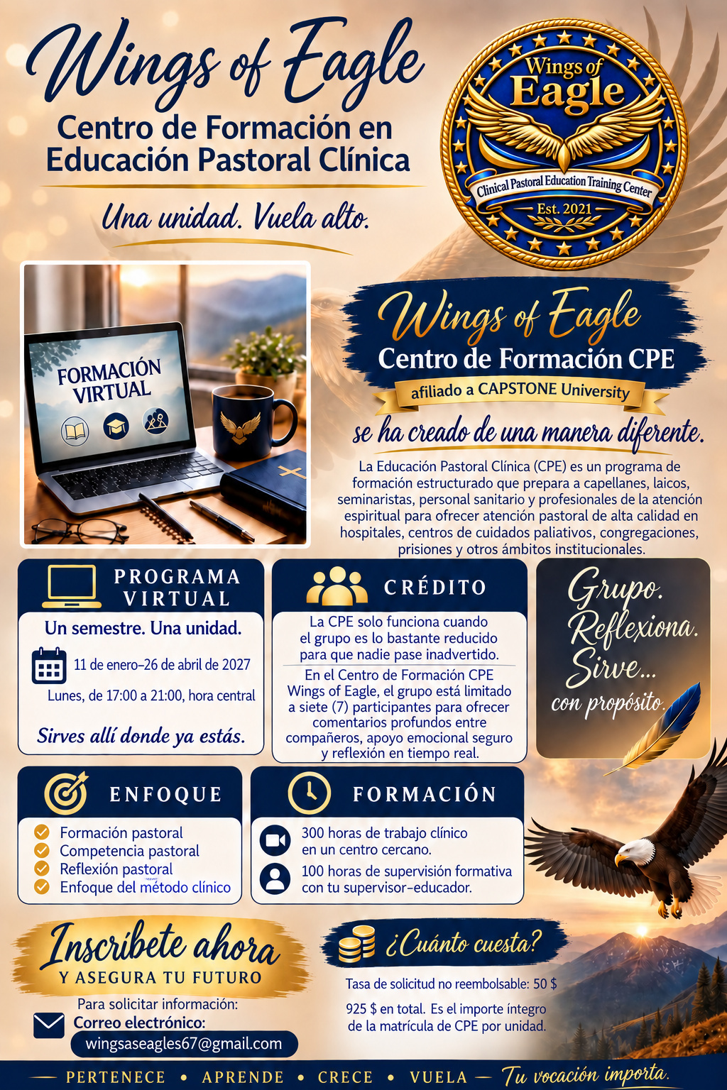Folleto del programa CPE Wings of Eagle, invierno de 2027